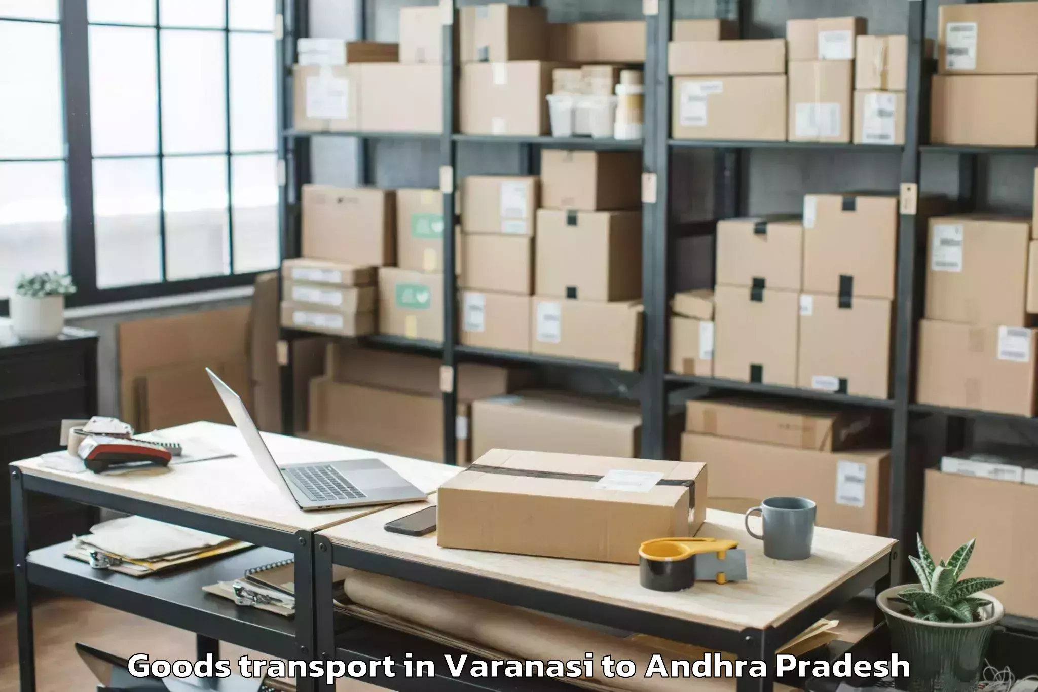 Professional Varanasi to Kakinada Port Goods Transport